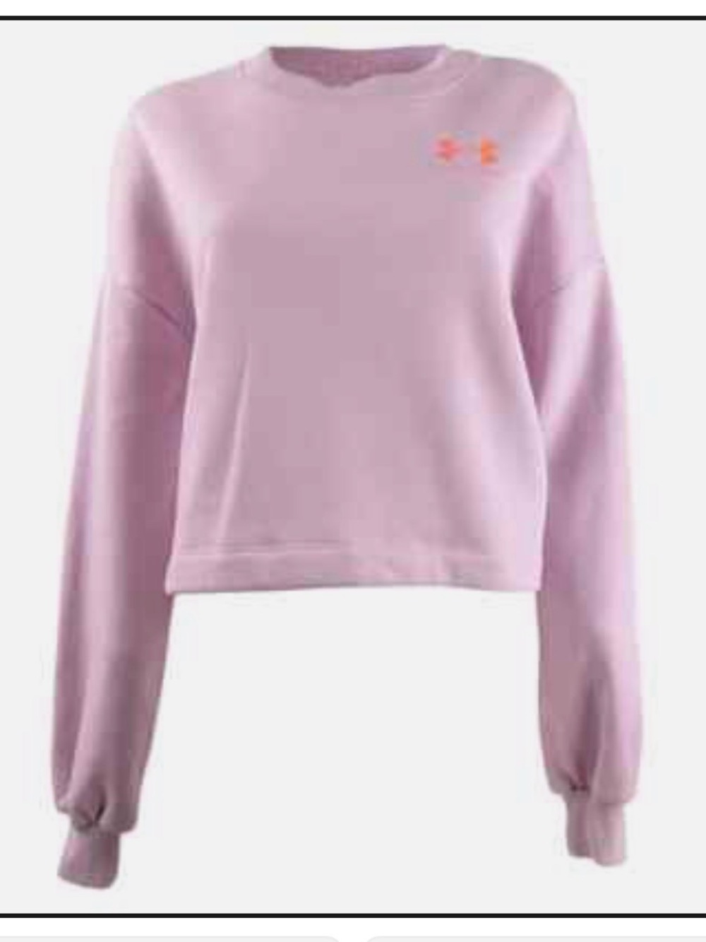 Under Armour Light Pink Sweatshirt with Orange Logo